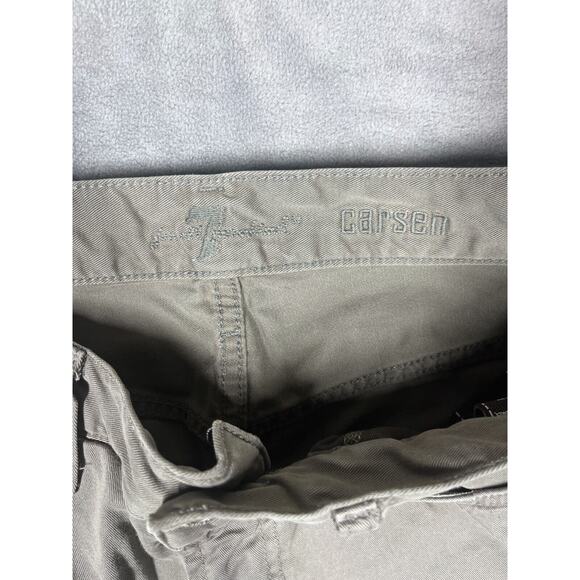 7 for All Mankind Jeans Men's 30 Gray Denim Cotton Carsen Mid-Rise Straight Leg - Picture 4 of 9